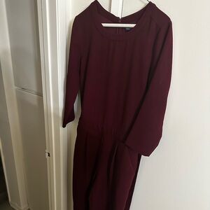 Madewell maroon jumpsuit